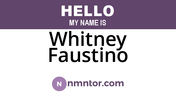 Whitney Faustino