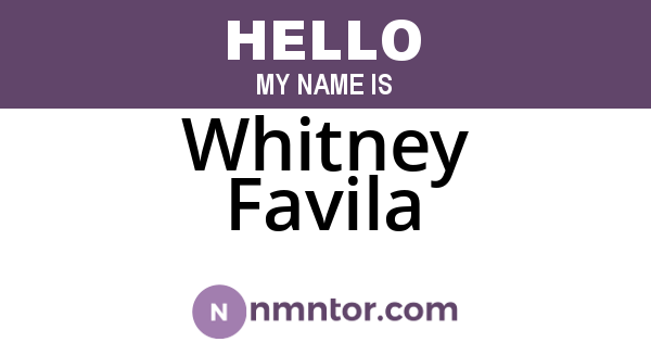 Whitney Favila