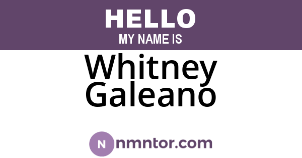 Whitney Galeano