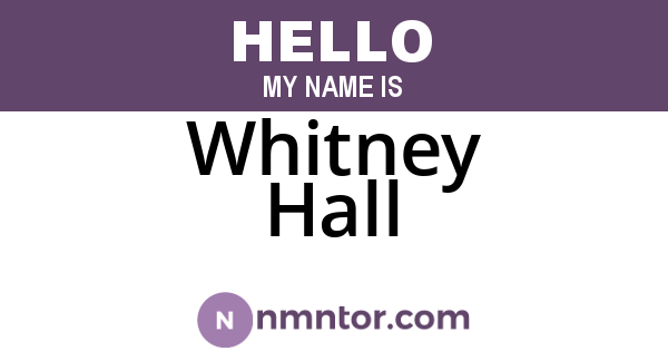 Whitney Hall