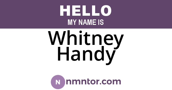 Whitney Handy