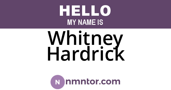 Whitney Hardrick