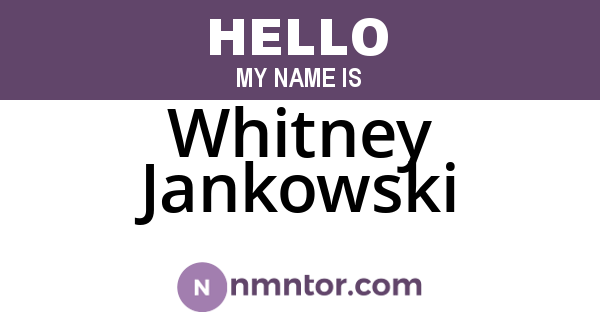 Whitney Jankowski