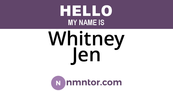 Whitney Jen