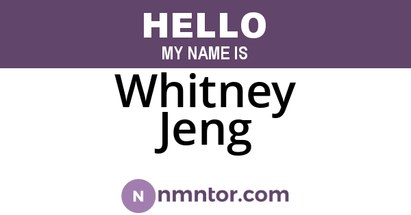 Whitney Jeng