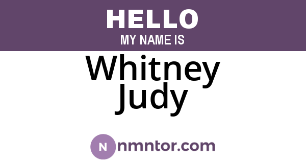 Whitney Judy