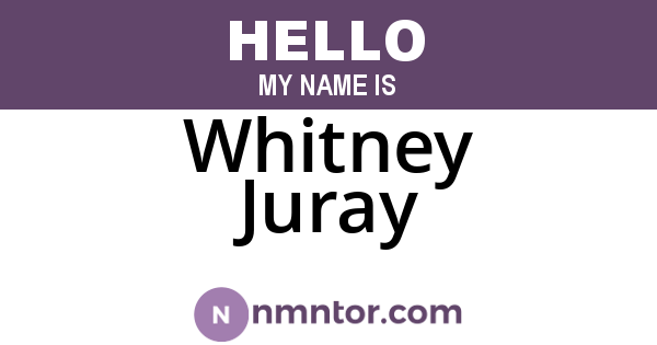 Whitney Juray