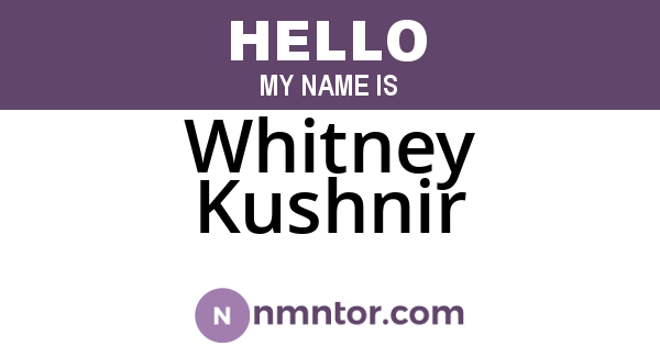 Whitney Kushnir