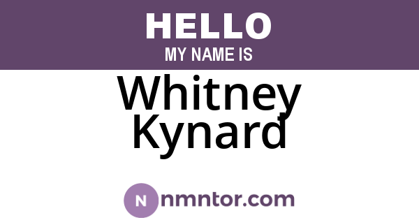 Whitney Kynard