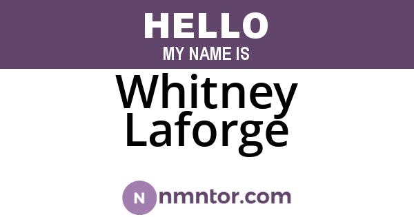 Whitney Laforge