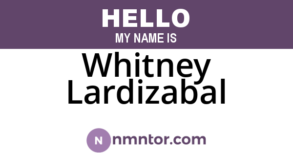 Whitney Lardizabal