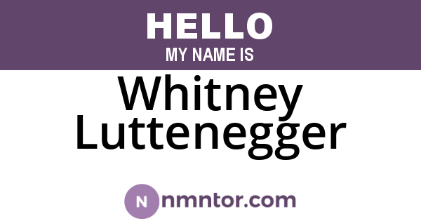 Whitney Luttenegger