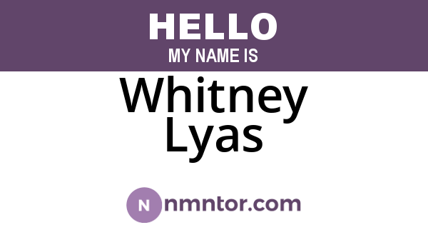 Whitney Lyas