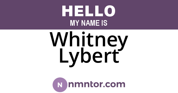 Whitney Lybert