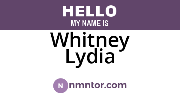 Whitney Lydia
