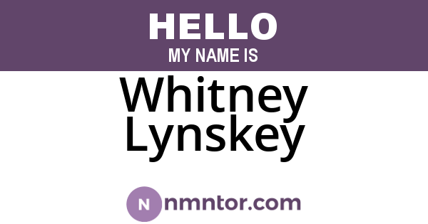 Whitney Lynskey