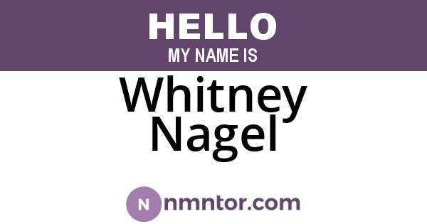 Whitney Nagel