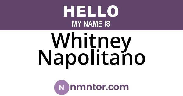 Whitney Napolitano