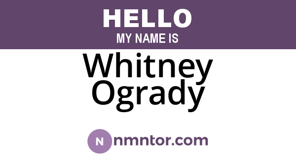 Whitney Ogrady