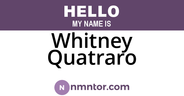 Whitney Quatraro