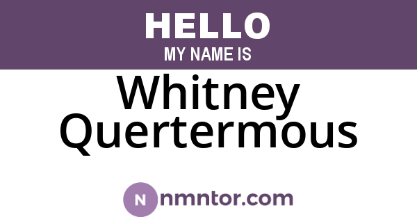 Whitney Quertermous