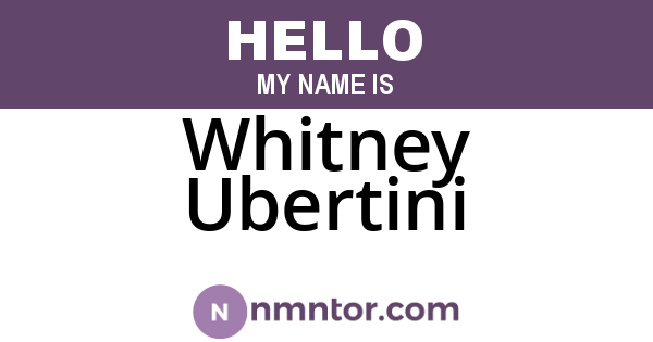 Whitney Ubertini