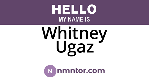Whitney Ugaz