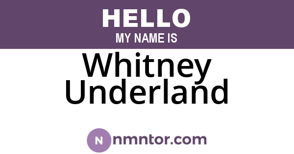 Whitney Underland