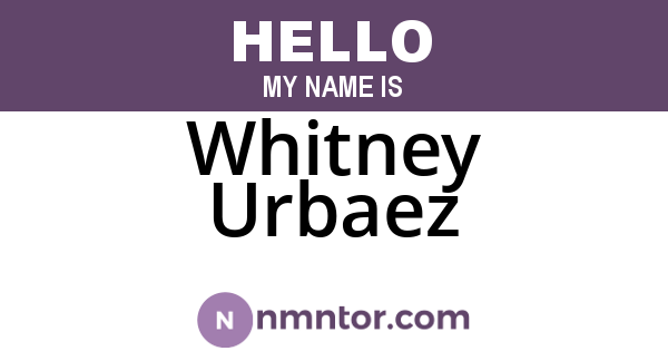 Whitney Urbaez