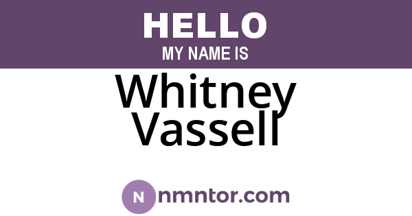 Whitney Vassell