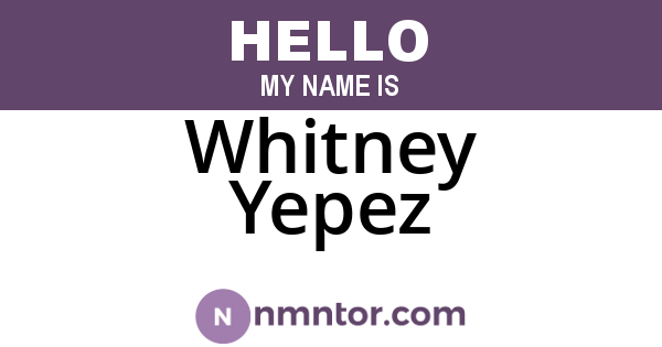 Whitney Yepez