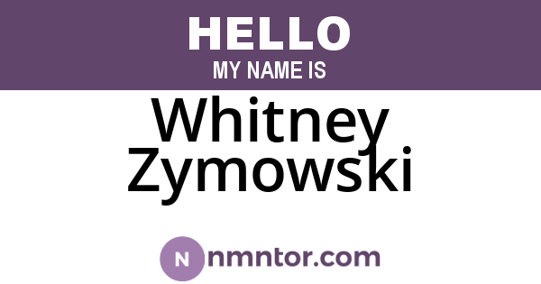 Whitney Zymowski