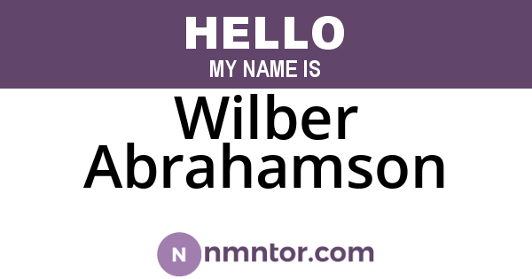 Wilber Abrahamson