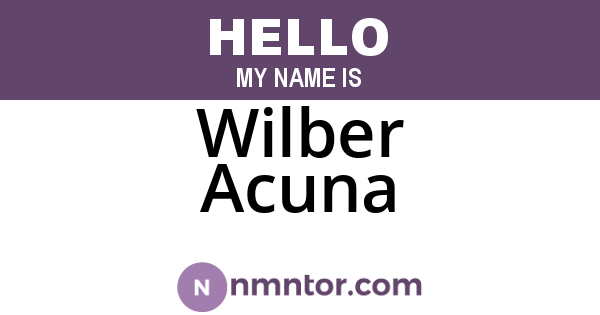 Wilber Acuna
