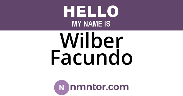 Wilber Facundo