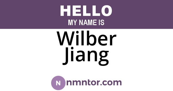 Wilber Jiang