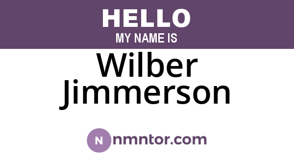 Wilber Jimmerson