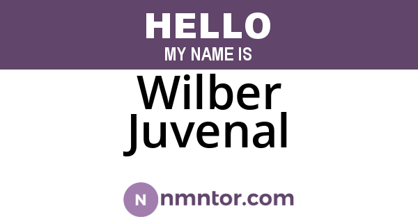 Wilber Juvenal