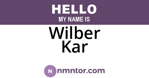 Wilber Kar