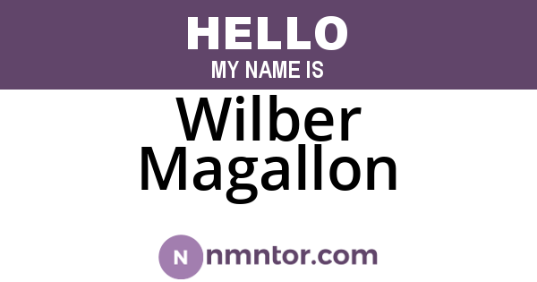 Wilber Magallon