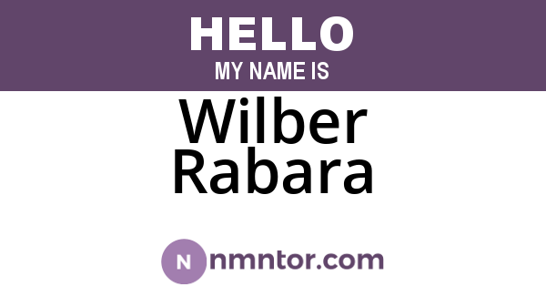 Wilber Rabara