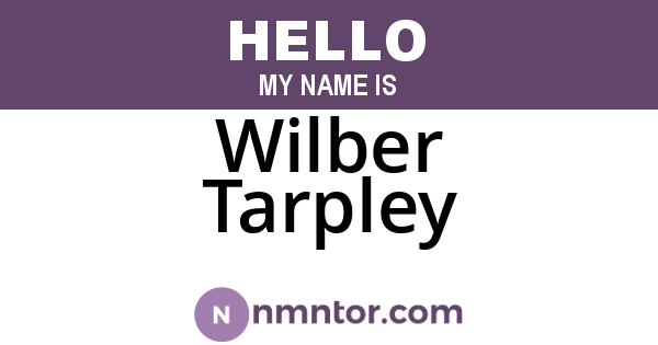 Wilber Tarpley