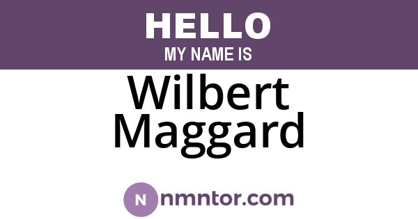 Wilbert Maggard