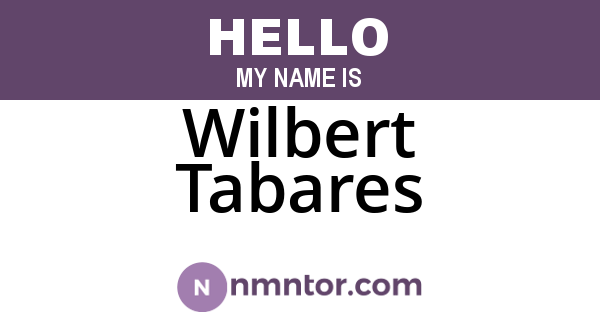 Wilbert Tabares