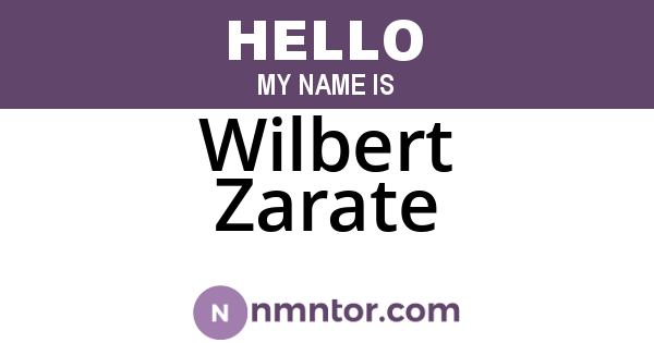 Wilbert Zarate