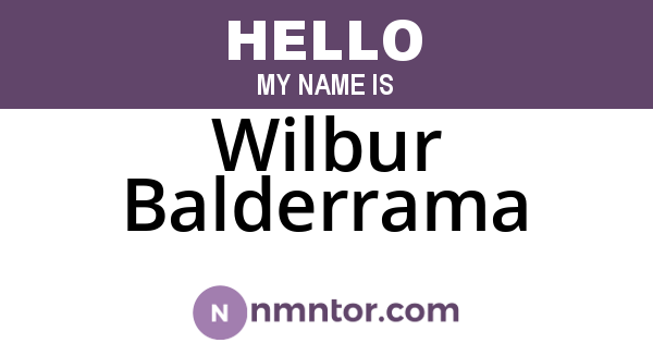 Wilbur Balderrama
