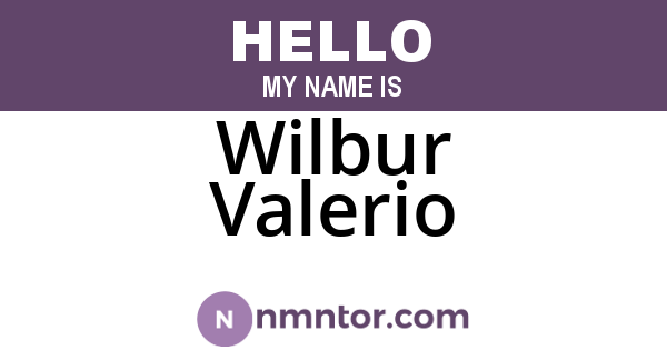 Wilbur Valerio