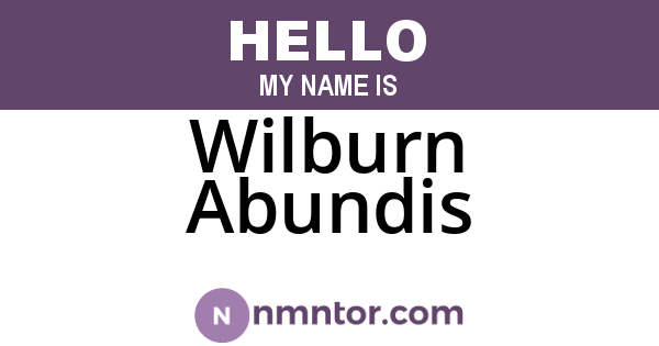 Wilburn Abundis
