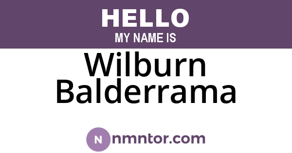 Wilburn Balderrama