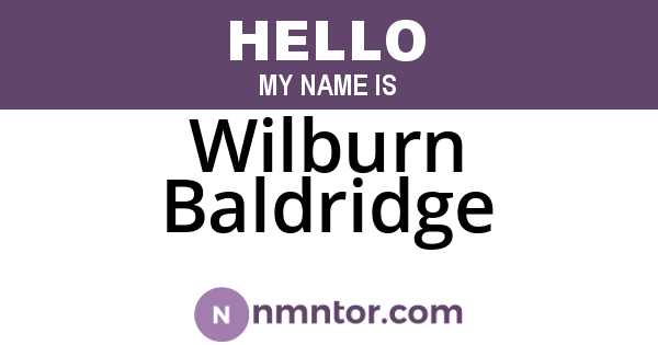 Wilburn Baldridge